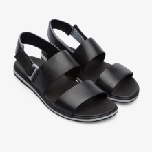 Camper Spray Sandals Black / Light Grey - Mens Singapore YIWVCK-060